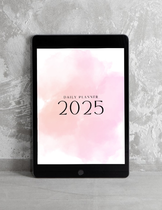 Digital Planner 2025 Pink Watercolor